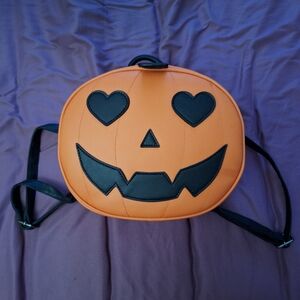 Hot Topic Halloween Pumpkin Jack-o-Lantern Purse Bag